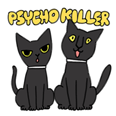 Black cats Psycho and Killer English