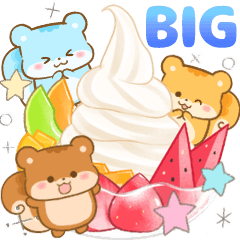 リスたちと梅雨～夏☆BIGスタンプ