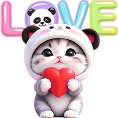 cute cat panda cap big2
