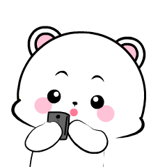 Lovely White Bear 15 : Pop-up stickers