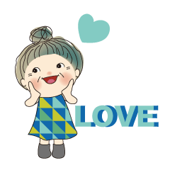 The sticker which conveys thanks 02