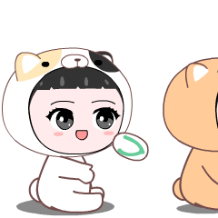 Calico Girl : Animated Stickers
