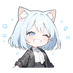 ねこ耳ロックガール(SDキャラ)