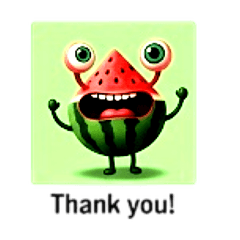 目玉が訴える！スイカの気持ち