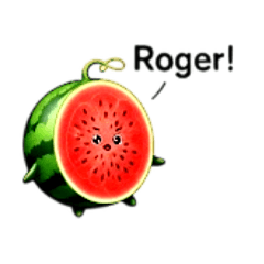 ころころスイカのゆるかわスタンプ