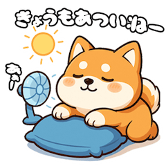 Shibainu Suyakichi Sleepy Summer Sticker