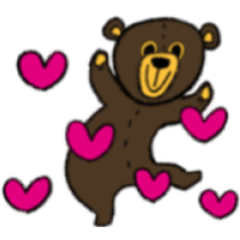 はまのゆかLINEスタンプ・ぬいくま