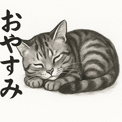 cat (ink painting style)