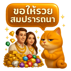 แมวบุญให้พร นำโชค