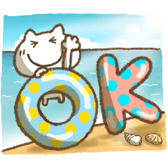 夏のでか文字とねこっち(再販)