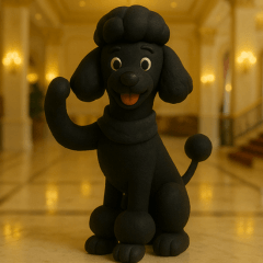 Classy Clay Poodle