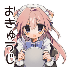 Clumsy Cat Maid Stickers Collection