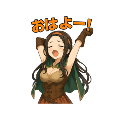 ファンタジー女子のほのぼのスタンプ