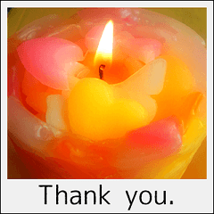 Handmade candle photo Sticker English