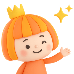 感情が伝わる✳︎オレンジ頭の女の子✳︎3D