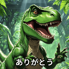 カラフル恐竜スタンプ