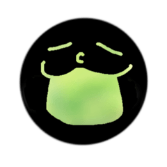 facial expression stickers :green