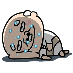 The daily life of a mean-looking old man