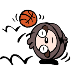 Lalala.sloths playing basketball.