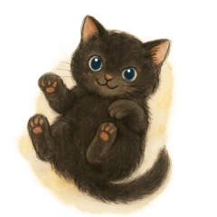 黒猫LaLaの毎日つかえるスタンプ