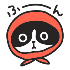 ほっかむりハチワレの顔だけスタンプ