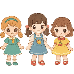 Cute cute girls big eyes girls