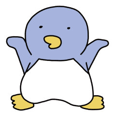 Stempel penguin lucu