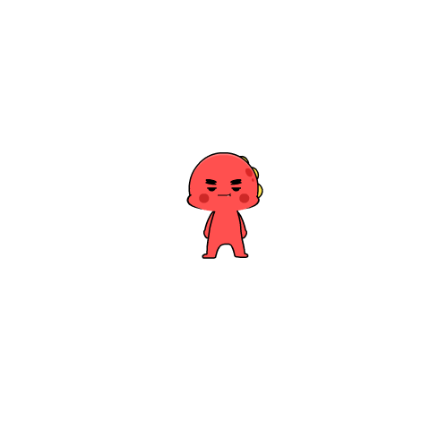 Red Grumpy Dino 2 : Pop-up stickers