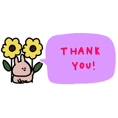 Just a rabbit. Various speech bubbles.