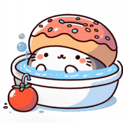 Bath Cat Relaxing