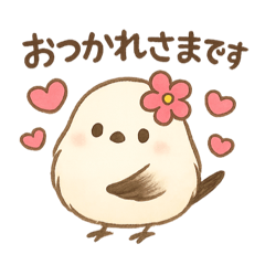 Mom friend Long-tailed tit cute sticker