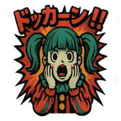 Horror Circus! Vintage Scream Stickers