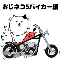 ogisan cat began to ride a motorcycle
