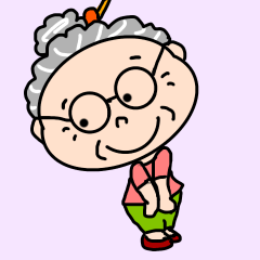 The cheerful grandma next door