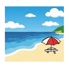 夏いっぱい！ゆるカワスタンプ