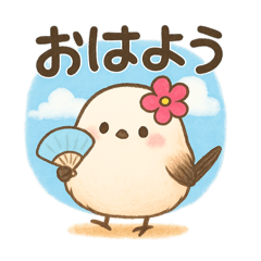 Long-tailed Tit Summer version sticker