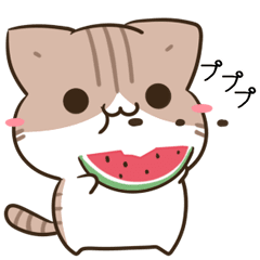 moving unmotivated cat Sticker summer3