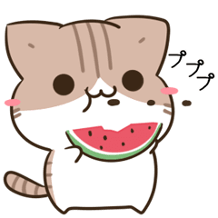 動く！毎日五月病なねこたち 夏スタンプ３