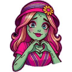 [For arrangement]zombie retro girl