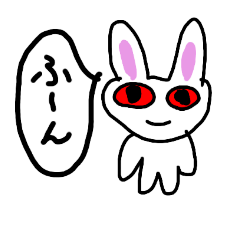 White Rabbit with red eyes