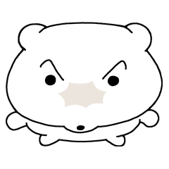 frowning polar bear