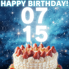 7月前半♡日付入り♡動く誕生日おめでとう