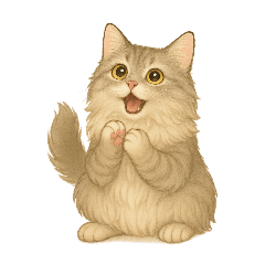 Simple Siberian cat stickers.part1-4