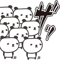 Cute panda sound effect stickers