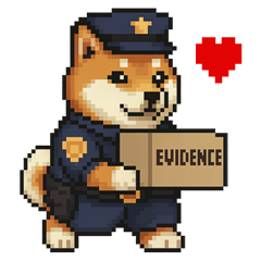 Shiba Inu Police Sticker