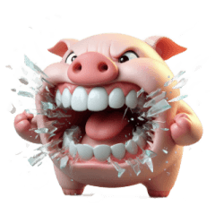 Angry Pink Pig