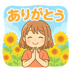 可愛い女子ずっと使える夏スタンプ