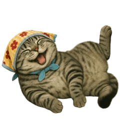 Tabby cat so cute and Nervous (No text)