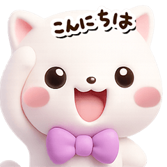 Very cute white cat (3D2)