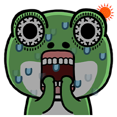 Hot summer frog